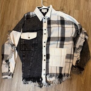 Oli & Hali Flannel Denim Shacket